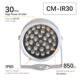 CMVision IR30 WideAngle 60-80 Degree 30pc Power LED 100feet Long Range Indoor/ourdoor IR Array Illuminator