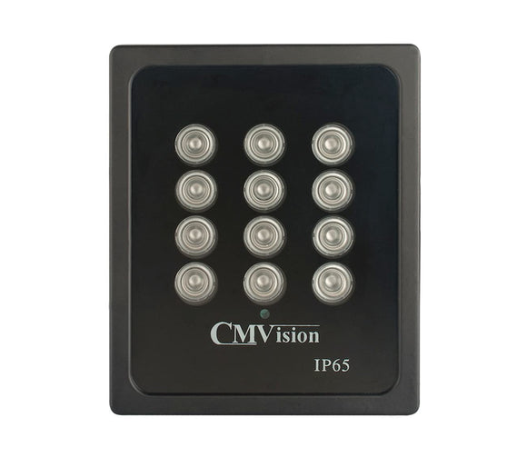 CMVision IRP12-940nm Human Invisible WideAngle 12pc High Power LED IR Array Illuminator with On/Off Switch ( 2A 12VDC Power Adapter Not included )