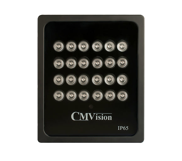 CMVision IRP24-940nm Eye Invisible WideAngle 24pc High Power LED IR Array Illuminator with On/Off Switch ( 5A 12VDC Power Adapter Not included )