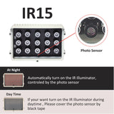 CMVision IR15-850nm WideAngle 60-80 Degree 15pc Power LED IR Array Illuminator (3A UL Power Included)