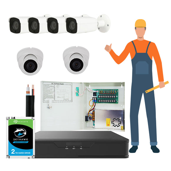 CMVISION Security Camera 6 Channel HD Analog STANDARD PLAN INCLUDE INSTALLATION SERVICE